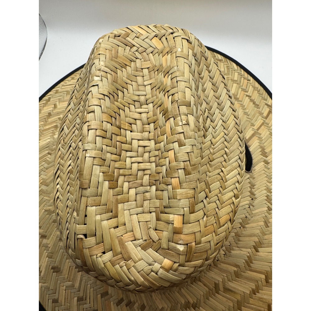 Hurley Straw Fedora Hat Wide Brim Sun Protection Beach Summer Casual Mens Womens - Picture 3 of 13